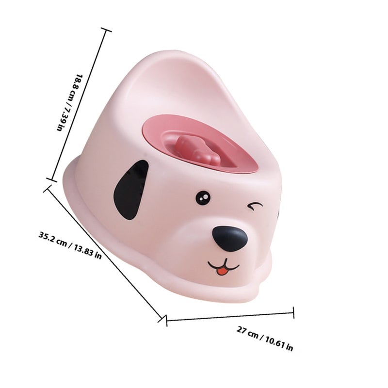 Baby Potty Training Toilet Portable Toddler Potty Training Seat With Splashes Guard Cute Puppy Pattern Potty Chair With For Kids And Infant For Home Bathroom - Image 2