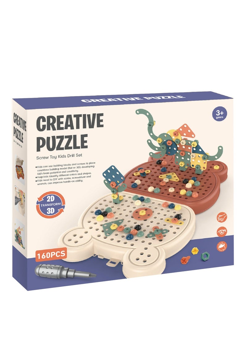 FAMILY Creative Educational Puzzle Toy   160 PCS 23-2465317  - Image 2