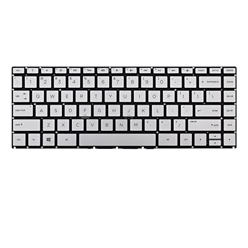 SUNMALL Replacement Keyboard Compatible with HP Pavilion 14-BF 14-BS 14-BK 14-BP 14-BW 14-CC 240 G6 245 G6 246 G6 Silver Keyboard Without Backlit US Layout - Image 2