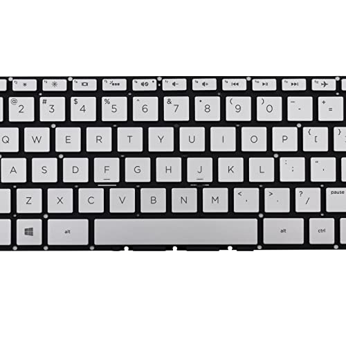 SUNMALL Replacement Keyboard Compatible with HP Pavilion 14-BF 14-BS 14-BK 14-BP 14-BW 14-CC 240 G6 245 G6 246 G6 Silver Keyboard Without Backlit US Layout - Image 5