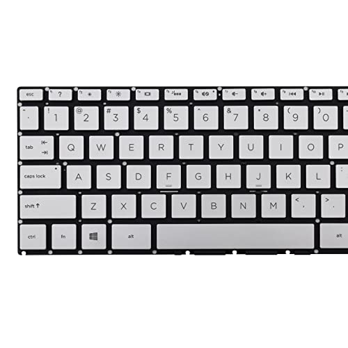 SUNMALL Replacement Keyboard Compatible with HP Pavilion 14-BF 14-BS 14-BK 14-BP 14-BW 14-CC 240 G6 245 G6 246 G6 Silver Keyboard Without Backlit US Layout - Image 4