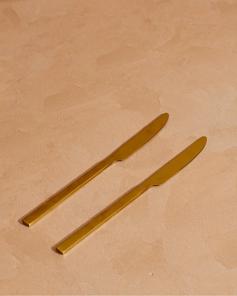REDTAG Gold Dinner Knife Set (2 Piece)