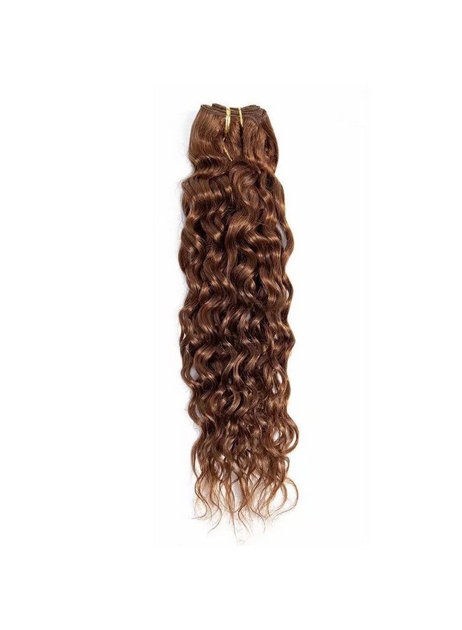 FEEL ME Color 30 Brown Water Wave Bundles Brazilian Hair Weave Bundles 100% Wet And Wavy Virgin Brazilian Human Hair Bundles Extension Color 30 100Gram Curly Weave Hair - Image 1