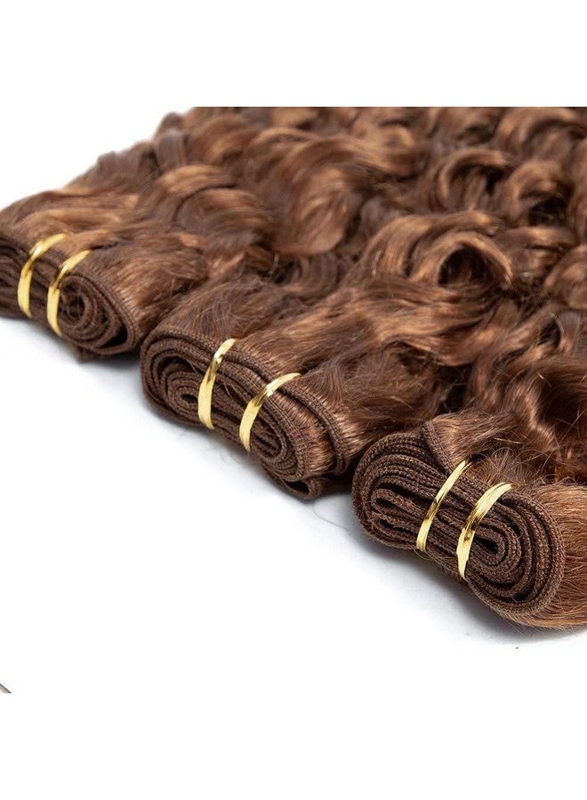 FEEL ME Color 30 Brown Water Wave Bundles Brazilian Hair Weave Bundles 100% Wet And Wavy Virgin Brazilian Human Hair Bundles Extension Color 30 100Gram Curly Weave Hair - Image 5