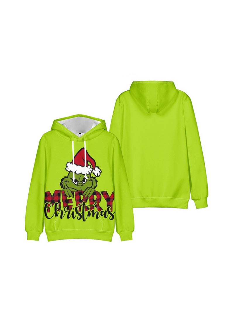 Loquat Green Fur Monster Grinch 3D Digital Printed Hoodie