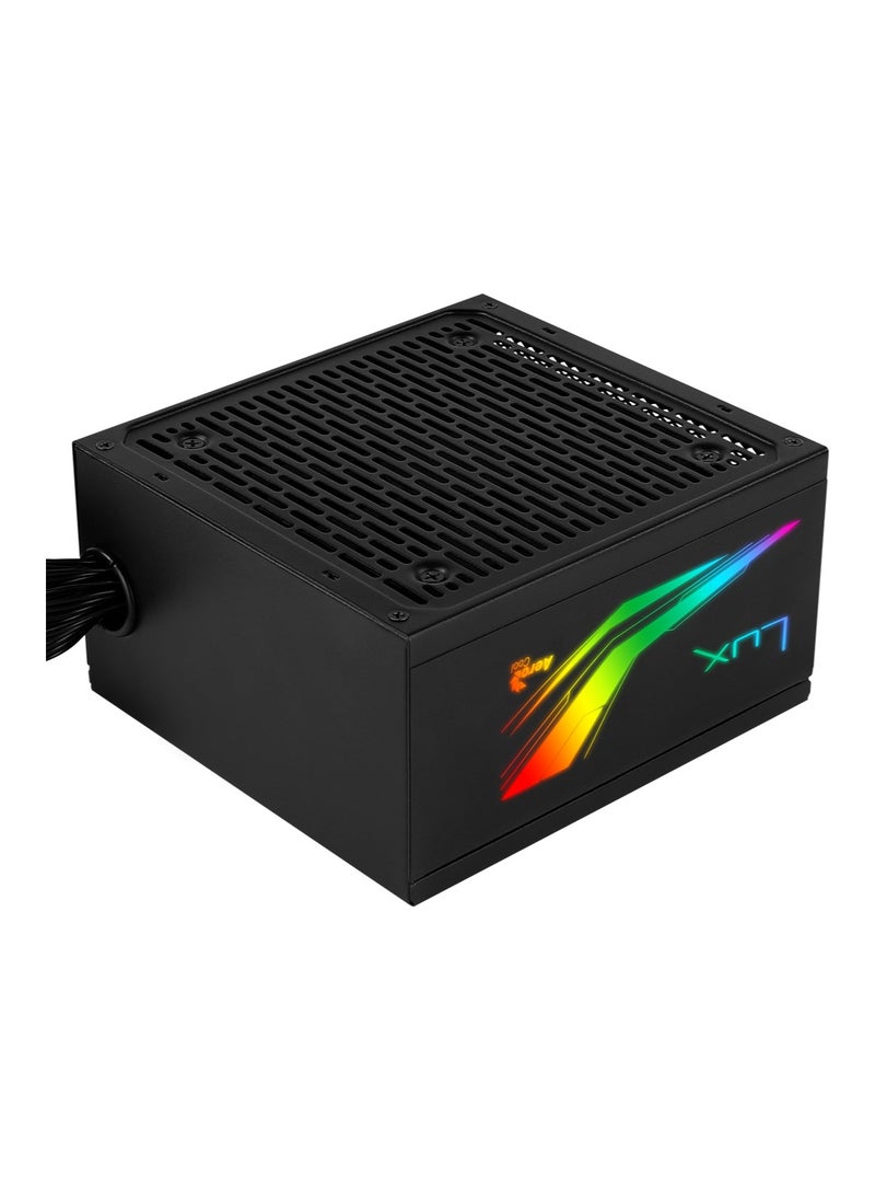 إيروكول وحدة إمداد الطاقة AeroCool LUX RGB 650W، 80Plus Bronze معتمدة بكفاءة تصل إلى 88%+، 3 تأثيرات إضاءة محددة مسبقًا، متوافقة مع RGB القابل للتحكم باستخدام +5V موصل RGB قابل للعنونة  - Image 2