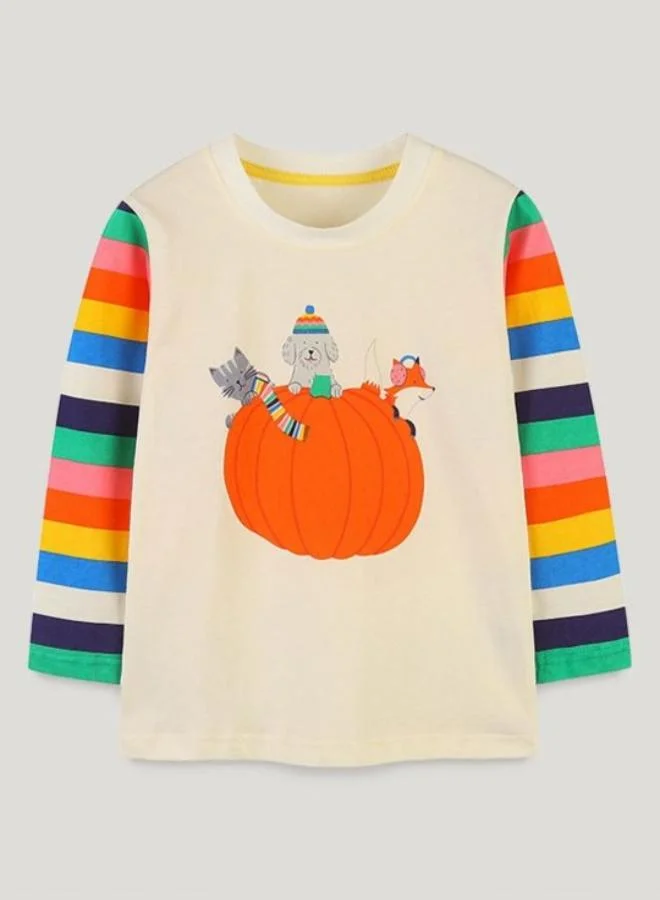 YUNIQEE Multi Printed Long Sleeve Crew Neck T-Shirt