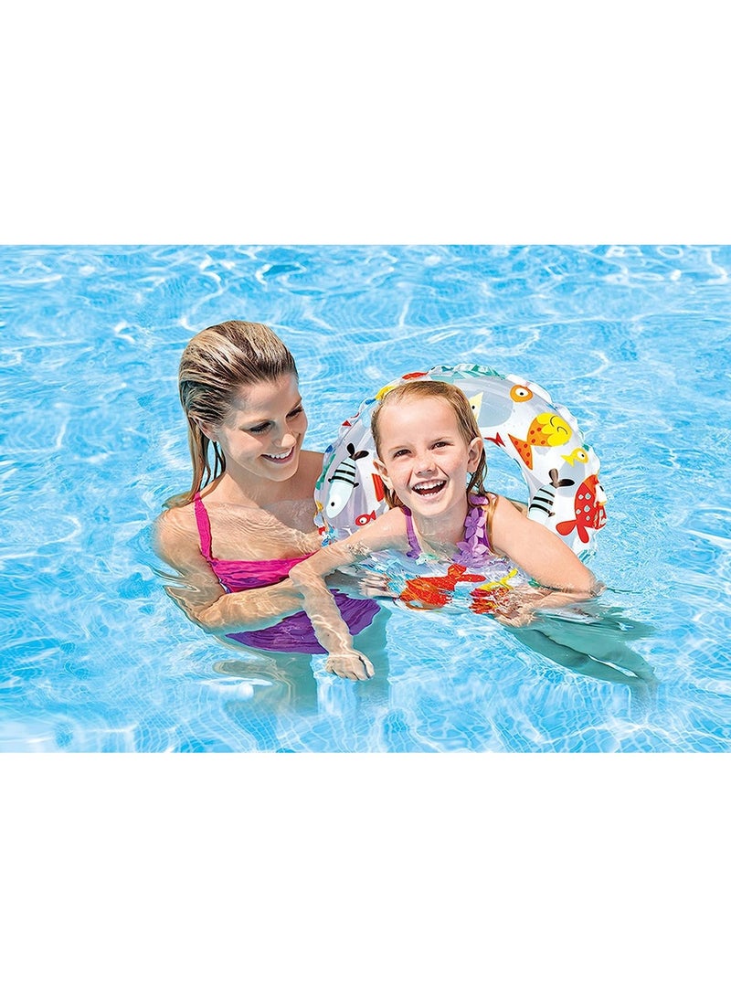 INTEX 59241NP-Lively Print Inflatable Swim Ring 61cm/24", Coral Reef Fish - Image 3