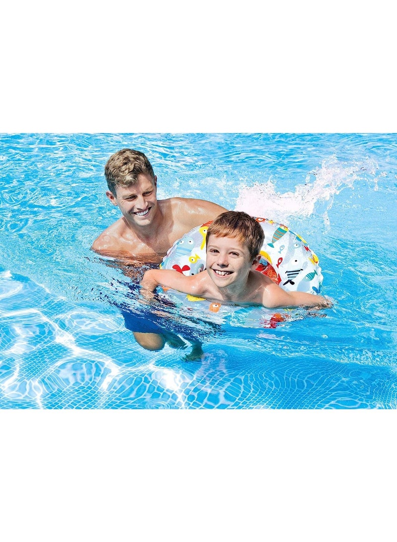 INTEX 59241NP-Lively Print Inflatable Swim Ring 61cm/24", Coral Reef Fish - Image 4