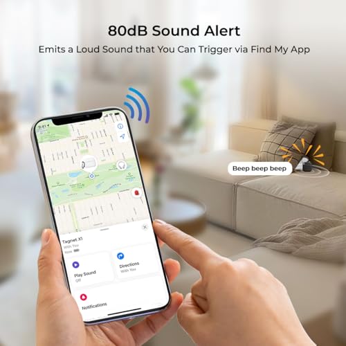 pTron TagNet X1 for iPhone/iOS Users, Works with Apple Find My Network, MFi, Anti-Lost & Loud 80dB Buzzer Alert, No SIM Needed, Item Finder for Keys, Wallets, Bags, 1-Year Battery (Black) - Image 3