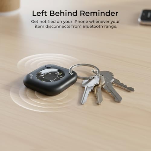 pTron TagNet X1 for iPhone/iOS Users, Works with Apple Find My Network, MFi, Anti-Lost & Loud 80dB Buzzer Alert, No SIM Needed, Item Finder for Keys, Wallets, Bags, 1-Year Battery (Black) - Image 4