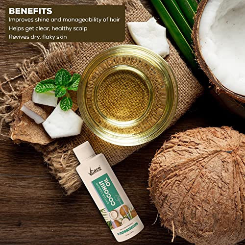 VCare Ayurvedic Hair Growth Vitalizer and Pure Coconut Oil 100ml for Women and Control Dandruff, Itching, Reduces Hair Fall,Moisturizing Hair Growth Oil Ideal For All Type Skin Hair Care 1+1 Combo - Image 4
