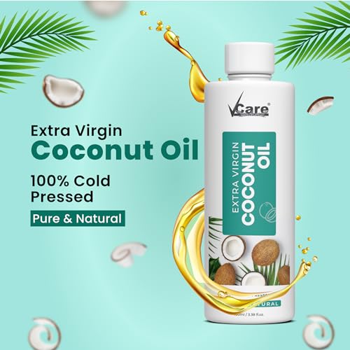 VCare Ayurvedic Hair Growth Vitalizer and Pure Coconut Oil 100ml for Women and Control Dandruff, Itching, Reduces Hair Fall,Moisturizing Hair Growth Oil Ideal For All Type Skin Hair Care 1+1 Combo - Image 3