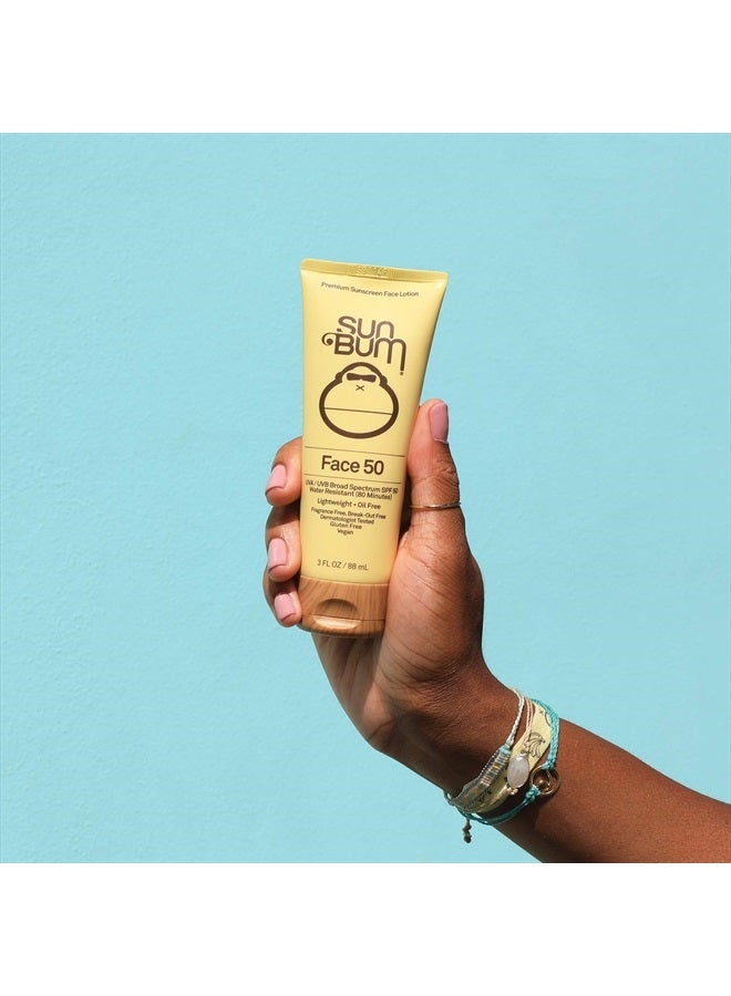 Sun Bum لوشن واقي من الشمس للوجه SPF 50 أصلي | نباتي ومتوافق مع قانون الشعاب المرجانية 104 في هاواي (خالي من أوكتينوكات و أوكسي بنزون) واسع الطيف خالي من العطور مرطب واقي من الشمس UVA/UVB مع فيتامين E | 3 أونصات - Image 3