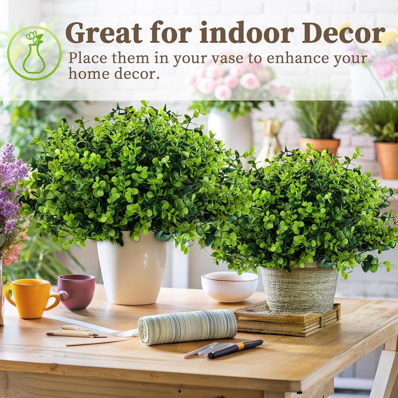 ColoPlay 20 Bundles Artificial Greenery Boxwood Plants, Fake Plant for Garden Porch, Window Box, Home Wedding, Farmhouse, and Indoor Outdoor Decoration - Image 4