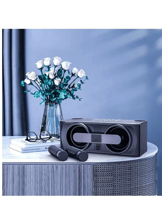 Smart Berry M24 Portable Wireless Karaoke Speaker – Bluetooth Speaker with Built-in Microphone, LED Lights, Echo Control & Rechargeable Battery – Ideal for Parties, Outdoor Events & Family Fun - Image 2