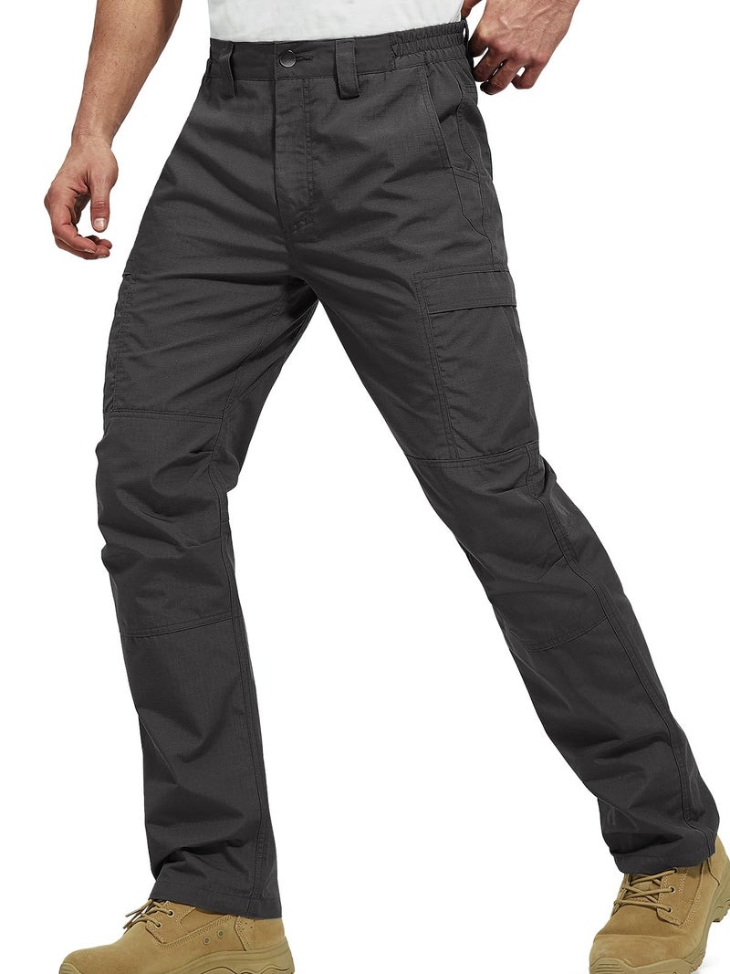 Generic FREE SOLDIER Men's Water Resistant Pants Relaxed Fit Tactical Combat Army Cargo Work Pants with Multi Pocket (Classic Gray 32W x 34L)  - Image 1