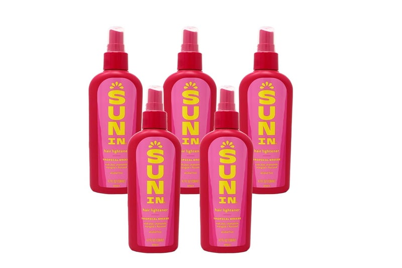 SunIn Hair Lightener Spray Tropical Breeze 470 oz Pack of 5