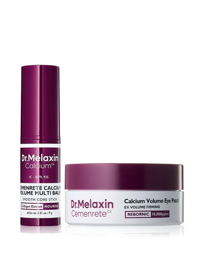 Dr. Melaxin د. ميلاكسين كالسيوم فوليوم مولتي بالم+باتش للعين 60قطعة مستحضرات تجميل كورية للعناية بالبشرة مع مستخلص الكولاجين درع مرن لإصلاح البشرة - Image 1