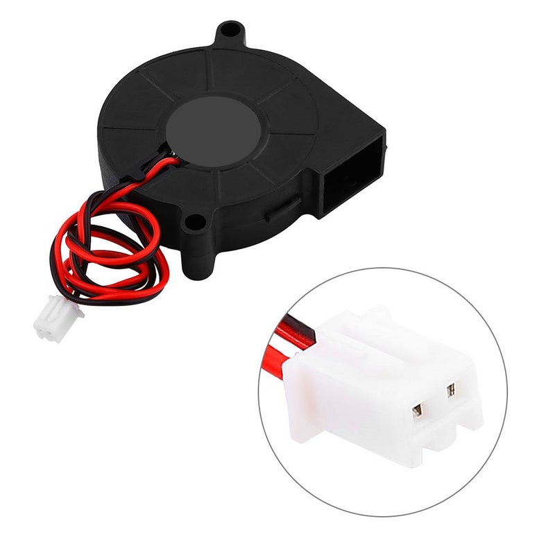 klarako 2Pcs DC 12 / 24V 50 * 15mm Blow Radial Cooling Fan Turbofan Cooler Heatsinks Humidifier Kit Accessories Replacement for 3D Printer RepRap (12V) - Image 3