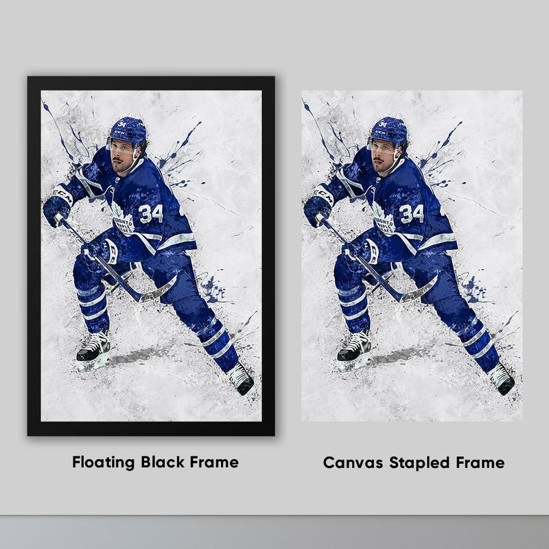 TNESSENTIAL Auston Matthews Poster Toronto Maple Leafs Hockey Framed Canvas Print NHL Wall Art Print Home Decor Artwork For F3 Birthday Gift - Image 2