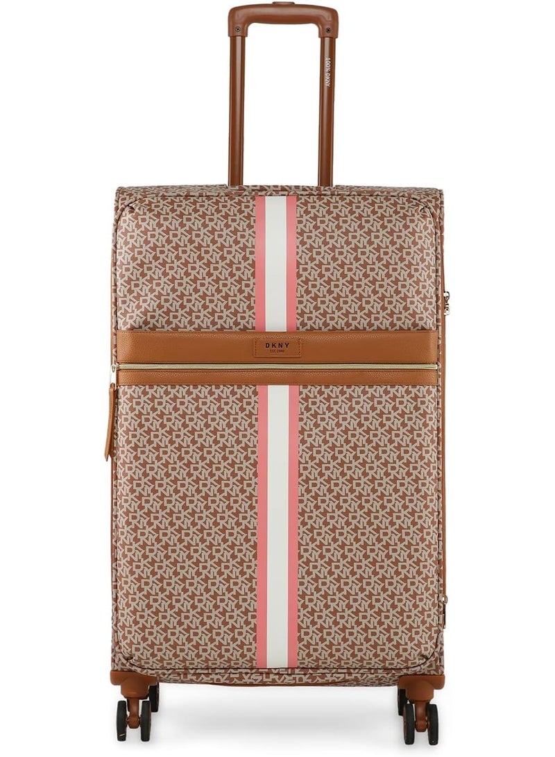 دكني حقيبة سفر  مخططة بعجلات للسفر للجنسين خفيفة الوزن بعجلات دوارة مزدوجة  عجلات مقاس  بوصة - Image 1