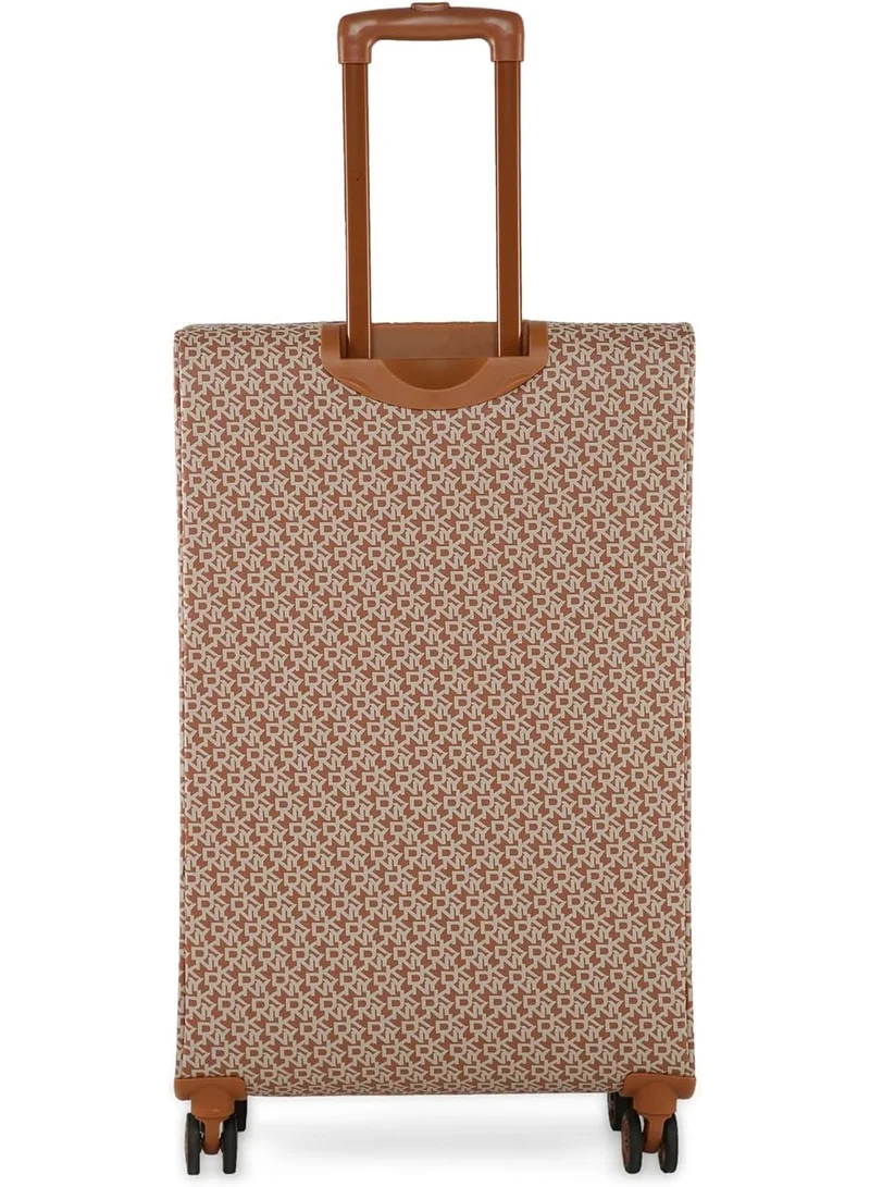 DKNY  DKNY Signature Stripe Softside Luggage on Wheels for Unisex | Ultra Lightweight ABS on with Spinner Wheels 4 Double Wheel (MAPLE, 28 Inch) for Women | Best Price UAE