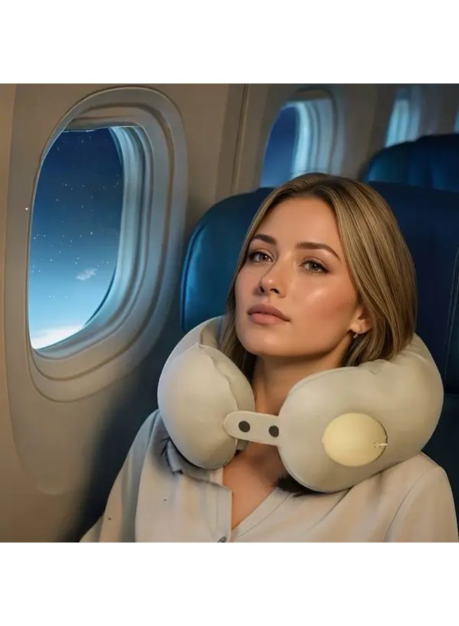Inflatable U Shaped Travel Pillow For Neck In Car And Airplane Lightweight Portable Design 30 71 Inch Travel Accessories - Image 1