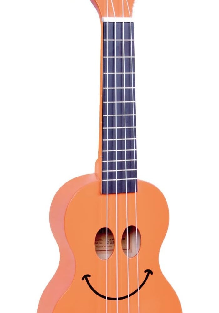 Mahalo U-Smile Series Soprano Ukulele in Orange with Bag