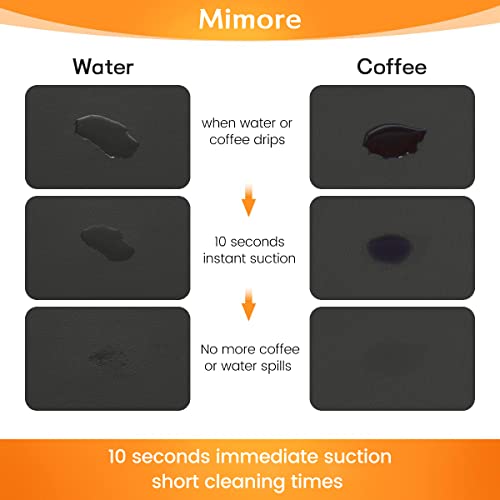 Mimore Coffee Mat - 12x19 Inch Black Countertop Mat - Absorbent, Hides Stains, Rubber Backed - Dish Drying Mat Fits Under Coffee Maker or Espresso Machine - Image 3