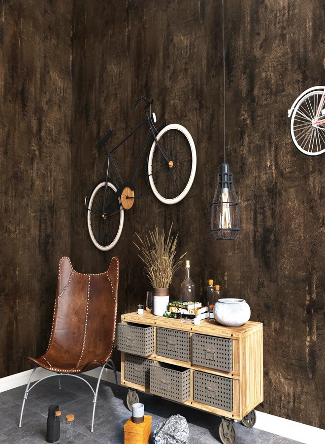 Wallercity Dark Brown Wood Contact Paper Wood Grain Peel and Stick Cement Wallpaper Self Adhesive Wallpaper Peel and Stick for Desk Countertops Vinyl 24''x118'' Renter Friendly Wallpapers for Wall - Image 5