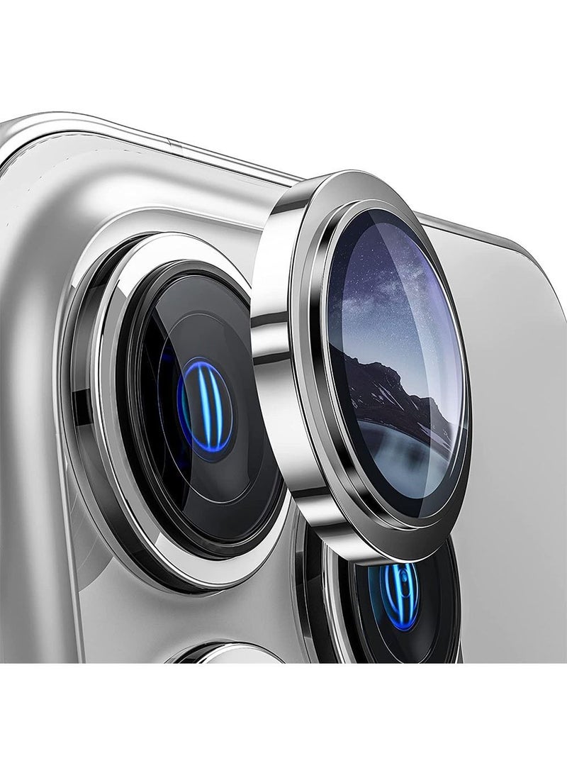 Anti-scratch Tempered Glass Camera Cover For iPhone14 Pro / 14 Pro Max Silver - Image 4