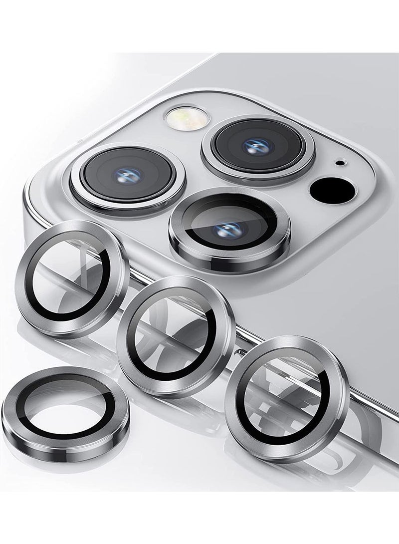 Anti-scratch Tempered Glass Camera Cover For iPhone14 Pro / 14 Pro Max Silver - Image 1