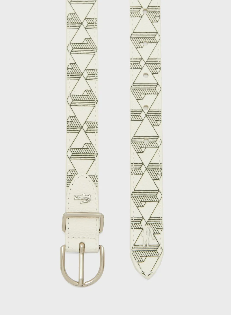 LACOSTE Logo Allocated Hole Belt