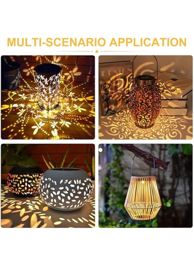Solar Lights Replacement Parts, Set of 2 Solar Lights Replacement Top with LED Warm White Light, Waterproof Solar Replacement Lid Solar Lights Solar Panel Replacement Part for Solar Lanterns, Garden  - Image 5
