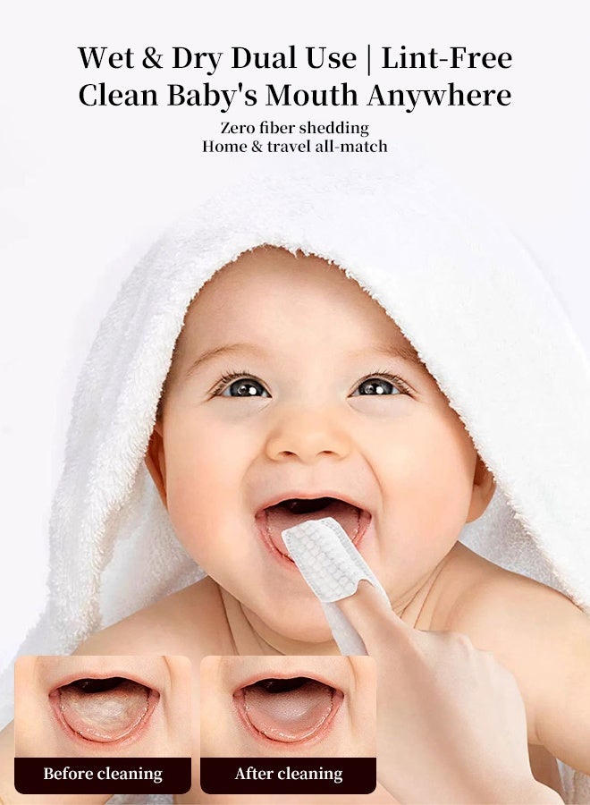 Baby Oral Cleaning Finger Wipes Box Set, Perfect Gift for Newborn Shower, Sterile Tongue Cleaner Gauze Pads for Infant Oral Care - Image 3