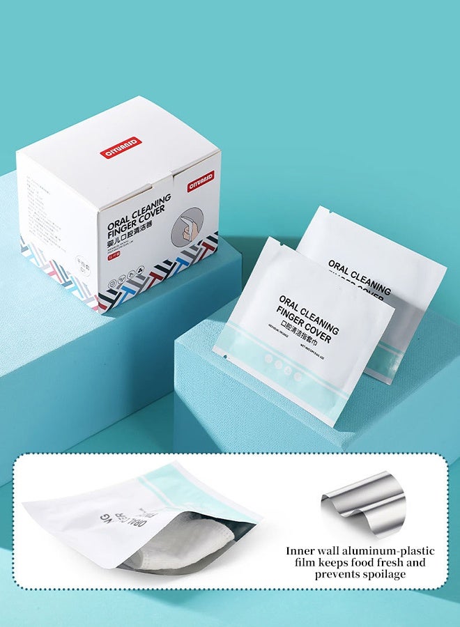 Baby Oral Cleaning Finger Wipes Box Set, Perfect Gift for Newborn Shower, Sterile Tongue Cleaner Gauze Pads for Infant Oral Care - Image 1
