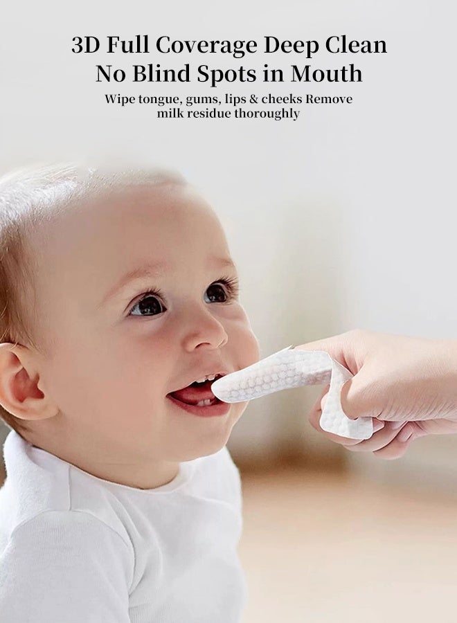 Baby Oral Cleaning Finger Wipes Box Set, Perfect Gift for Newborn Shower, Sterile Tongue Cleaner Gauze Pads for Infant Oral Care - Image 4