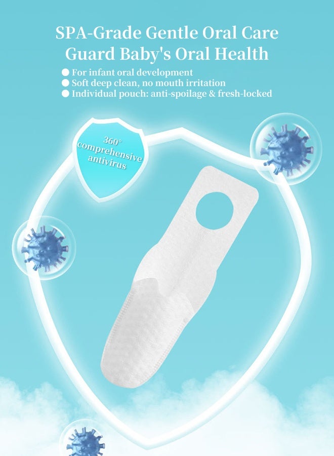 Baby Oral Cleaning Finger Wipes Box Set, Perfect Gift for Newborn Shower, Sterile Tongue Cleaner Gauze Pads for Infant Oral Care - Image 2
