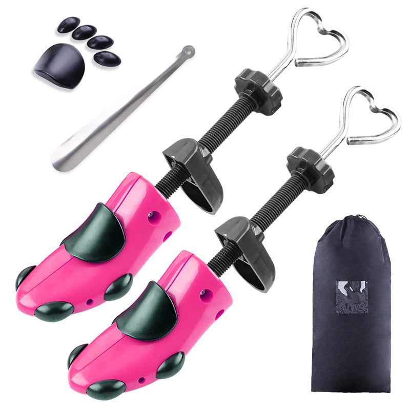 cyrico Shoe Stretcher Women 4-way Shoe Expander Widener Shoe Tree Shape for Wide Feet - Neon