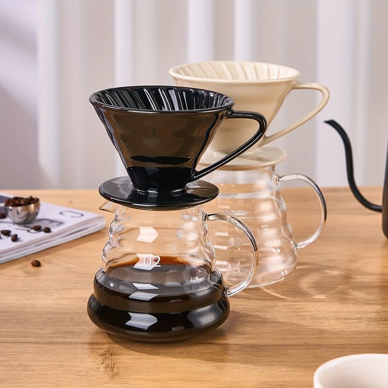 Ceramic Coffee Filter Cup Hand Pouring Coffee Set Black Filter Large Funnel Outdoor Coffee Pot Filter - Image 5