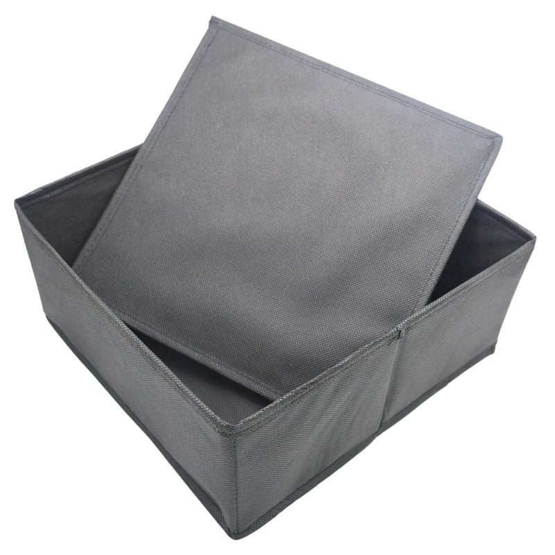 Skrill Skrill 6Piece Foldable Cloth Storage Box Set Cube Baskets Bins Dividers for Closet Dresser Drawer Organization Storage for Shirts Pants Underwear Bras Socks More Grey - Image 4