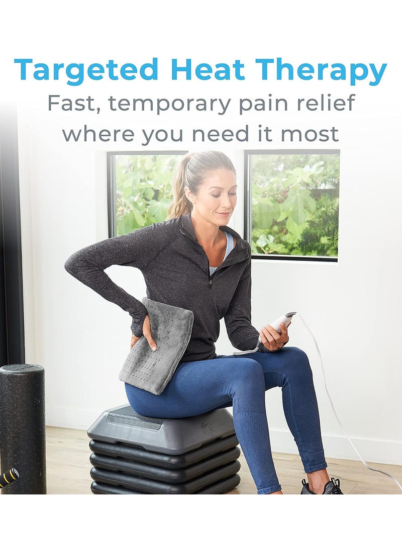 Pure Enrichment Purerelief Xl Heating Pad - 12x24 Inch Electric Heating Pad, 6 Heat Settings, Charcoal - Grey  - Image 2