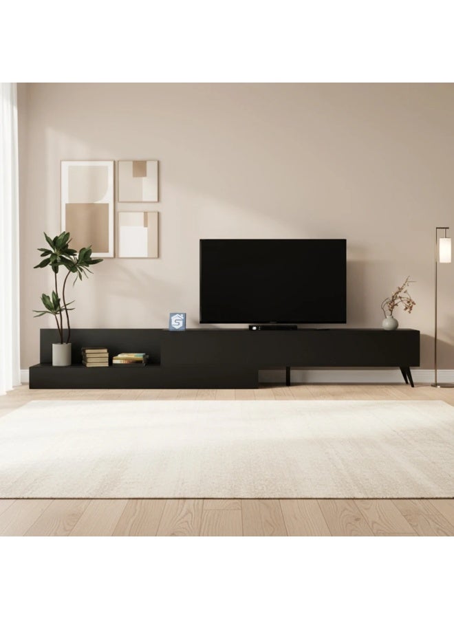 Stylish Home Black TV and Coffee Table Set - SH55 - Image 5