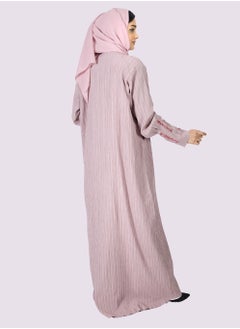 Sara Arabia Sara Arabia Casual Ribbed Front Open Abaya  - Image 3
