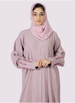 Sara Arabia Sara Arabia Casual Ribbed Front Open Abaya  - Image 4