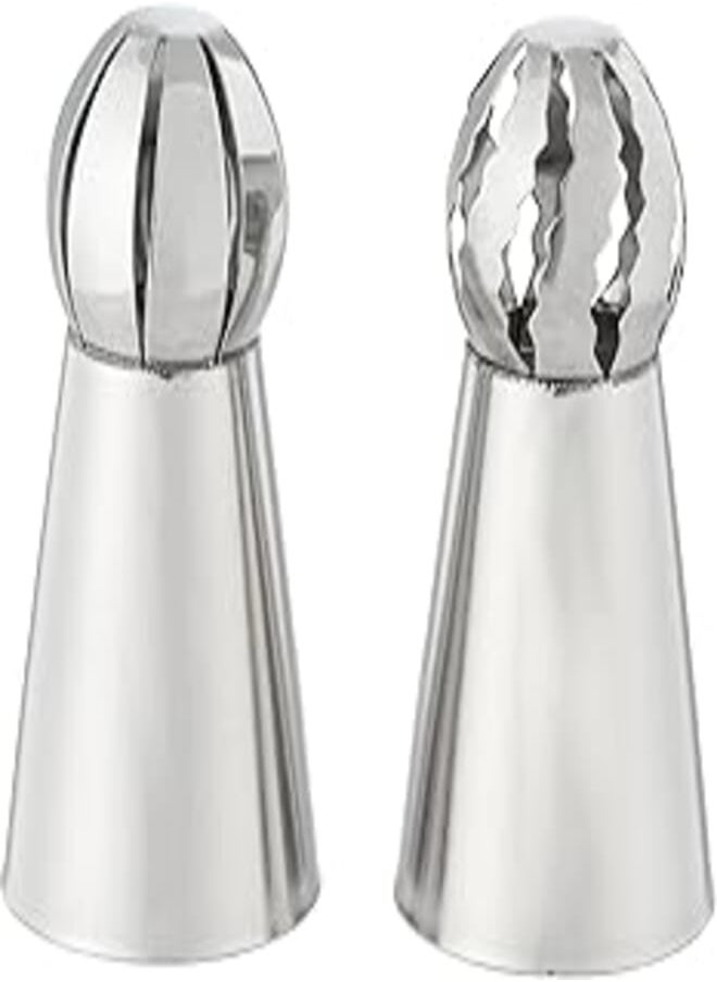 Masterchef - Masterchef Pastry Steel Pipe, 2 Pieces - Crochet Shaped - Image 1