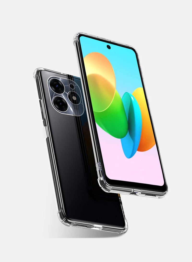 Techie جراب شفاف واقٍ من مادة TPU مع حماية لعدسة الكاميرا لهاتف Tecno Spark Go 2024 / Spark 20C - Image 2