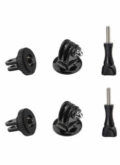 KASTWAVE Tripod Adapter Mount with 1/4" Screw Camera, Compatible action camera 7 6 5 4 3 3+ 2 1 Session Black Silver for SJ4000, forSJ5000 Xiaomi Action Cameras  - Image 1