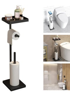 Halamine Toilet Paper Holder Stand ,Free Standing Toilet Paper Storage Holder,Bathroom Floor Standing Toilet Roll Dispenser  - Image 2